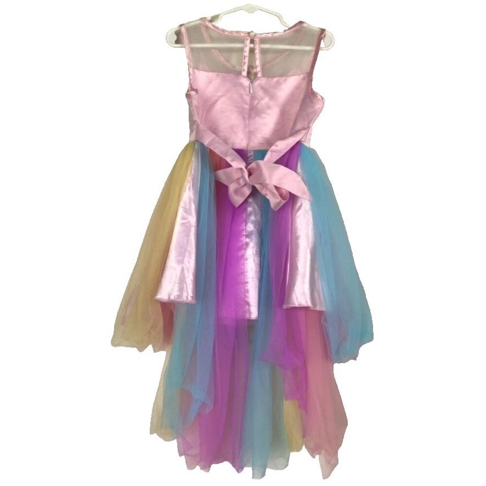 Sunny Fashion Girls Dress Unicorn Rainbow Tulle Pageant Princess Party -Size 5 T - Picture 3 of 16
